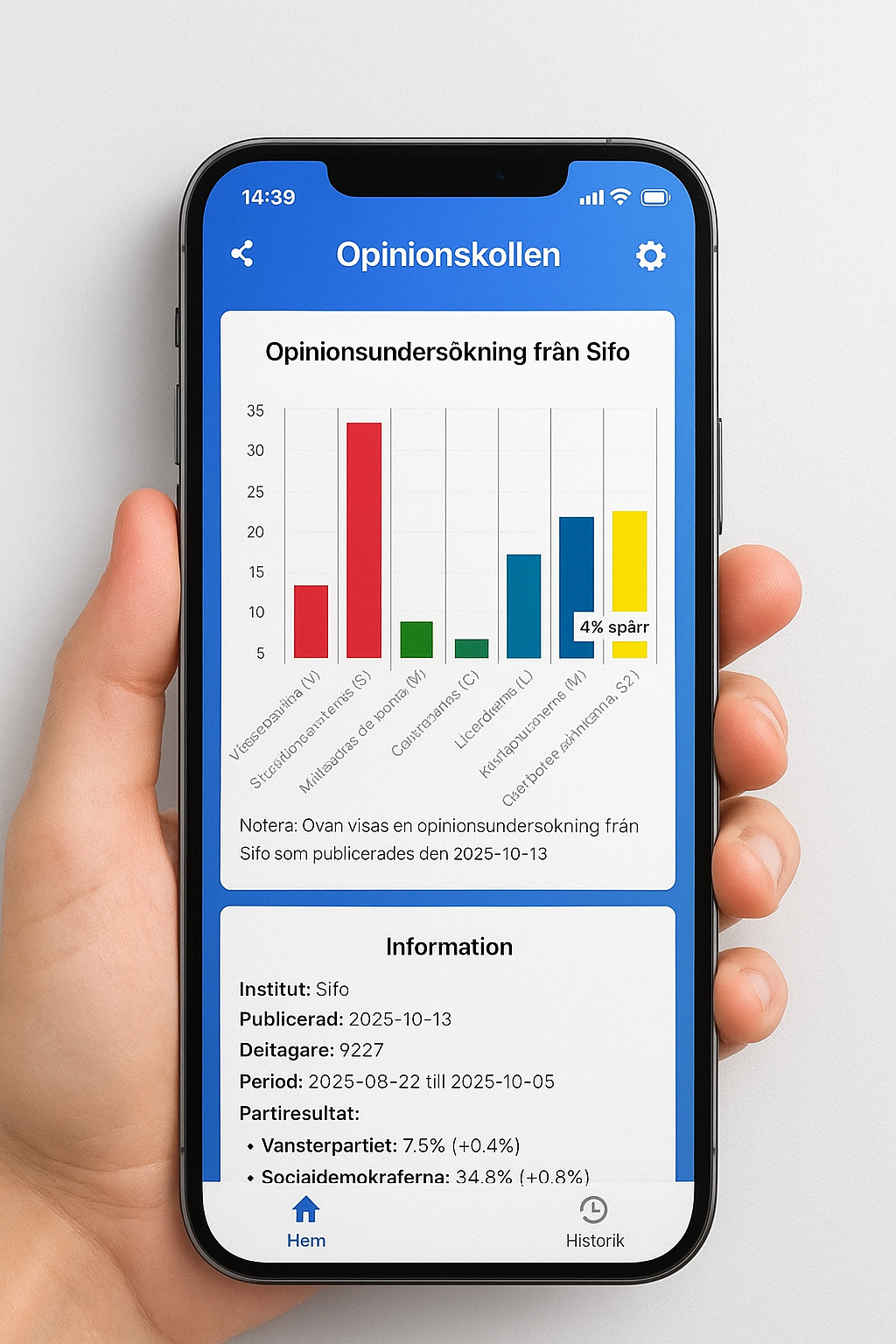 Opinionskollen iPhone Mockup 2